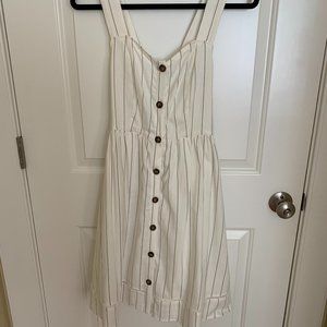 Doe & Rae Jumper Button Front Pin Striped Dress, size M